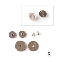 ニホンチュウコウボウ ネジ式マグネットボタン シルバー ネジ式マグネットボタン 3mmxφ14mm 1組入り M74S1P