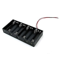 アズワン 単3(UM3)×8本用 電池ケース リード付き BH381A ※3個以上から注文可能(販売価格は1個単位の価格)