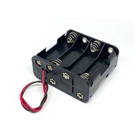 アズワン 単3(UM3)×8本用 電池ケース リード付き BH383A ※3個以上から注文可能(販売価格は1個単位の価格)