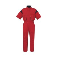 DON 半袖ツナギ服 B3L レッド 180g/m2 9900