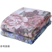 丸宗 泉大津産 花柄おぼろ調プリントタオルケット 1枚 ピンク a3299410
