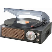 山善 昭和レトロ簡単コンパクトレコードプレーヤー a33644