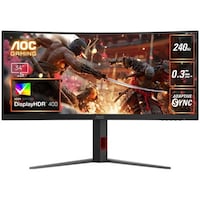 AOC ゲーミング液晶ディスプレイ 34型/3440×1440/240Hz CU34G4Z/11