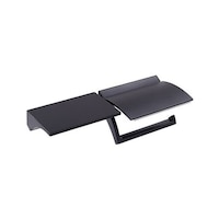 アズワン ワンハンド/トイレットペーパーホルダー(棚付/マットブラック) EA638LD48