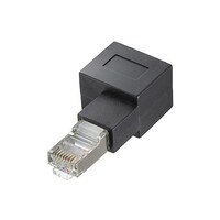 サンワサプライ LANケーブルL型 左出変換アダプタ(CAT6A STP) EA764BM43