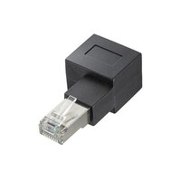 サンワサプライ LANケーブルL型 右出変換アダプタ(CAT6A STP) EA764BM44