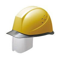 ミドリ安全 PC製ヘルメット(クリアバイザー・通気孔・シールド面・KP)イエロー/スモーク SC12 P CL V S RAKPY/S