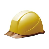 ミドリ安全 PC製ヘルメット(αライナー・クリアバイザー・DRバンド)イエロー/ブラウン SC11 P CL DR aY/BR