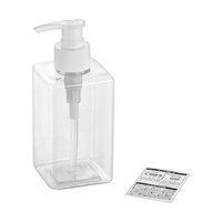 エコー金属 PETポンプボトル300mL 角型(クリア)1箱(6個入) 0299276