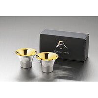 アズワン 富士山ぐい呑み2P中金 1セット(2個入) FM103