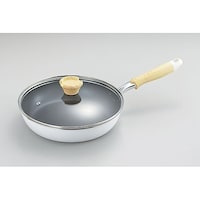 アズワン 「ナチュラプラス」IH対応ガラス蓋付フライパン26cm NRP04