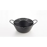 アズワン 揚げ天 広口深型揚げ鍋24cm AT24W