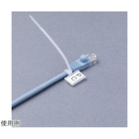 アズワン 【5個セット】 マーカータイ 2.5X100 20本 白 表示シール付 CWMT100/WHX5