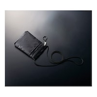 アズワン スマホサコッシュ ファスナー開閉式・前面オープンポケット×1室・ショルダー紐着脱不可 ブラッ K50110928