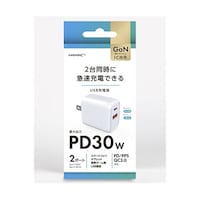磁気研究所 【3セット】 USB充電器 PD30W GaN採用 TypeCx/TypeAx1 スイングプラグ採用 ホワイト HDAC2P30WHX3