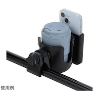 アズワン 【3セット】 ベビーカー用 スマホ・カップ 2WAYホルダー クリップ式 ATC75550X3