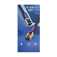 VENTION 【3本セット】 Cat.7 薄型LANケーブル 5m ブラック IC9471X3