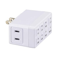 オーム電機 電源タップ用デジタルタイマー ボタン式 ホワイト 048883 HSAB6H