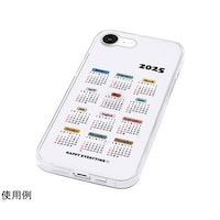 アズワン ソフトクリアケース for iPhone 16e 2025カレンダー AK27561i16E