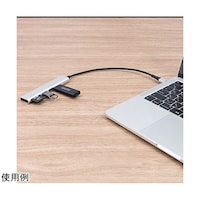 ナカバヤシ USB3.2Gen1TypeC3ポート(Cx1 Ax2)&SDカードリーダー・ライターアルミコンボハブ シルバ COMC3SD143SL
