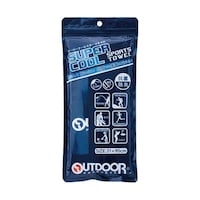OUTDOOR PRODUCTS 【5枚セット】 スーパークールタオル ぬらして・しぼって・ふるだけ 約310×900mm ネイビー 22557103X5