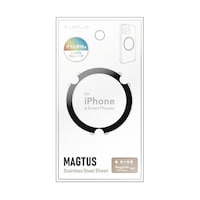 アズワン MagSafe対応 ステンレスシート MAGTUS Stainless Steel Sheet(Circle type)ブラック LNMGS03BK