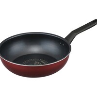 アイリスオーヤマ ダイヤモンドコートフライパン 炒め鍋 IH・ガス火両用28cm ワインレッド VDIW28