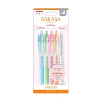 ゼブラ 水性ボールペン サラサクリップ5色セット ミルクカラー 0.5mm JJ155CMKN ※2セット以上から注文可能(販売価格は1セット単位の価格)