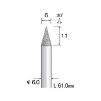 ミニモ 電着ダイヤモンドバー 6.0 AD3261