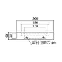 神栄ホームクリエイト 一般室名札 (平付型) 幅200×高40mm ベース/ライトグレー SK6351
