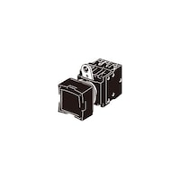 オムロン 押ボタンスイッチ(角形)(ガード形)(LED照光減圧ユニットなし)(丸胴形Φ22/25) A22L A22LDG24A11A