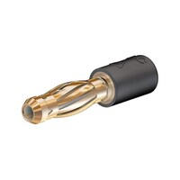 MultiContact テストアダプタ 4mm プラグ 2mm ソケット 黒 24.010621