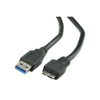 Roline USBケーブル 3m USB 3.0 オスUSB A → オスマイクロUSB 3.0 B 11.02.887710