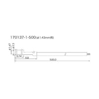 エスケイ工機 端子付リード線 PHI1.43mm用 リード線 黒色 1701371500BK ※3個以上から注文可能(販売価格は1個単位の価格)