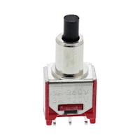 RS Pro プッシュボタンスイッチ 単極双投(SPDT) 3 A @ 120 V ac モーメンタリ PCB 7346726