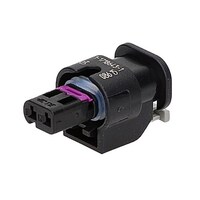 自動車用コネクタ 2極 メス 黒 インライン取り付け MCON 1.2シリーズ 1袋(5個入) 117186431