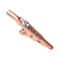 Schutzinger ワニ口クリップ、銅、4mmソケット、10A わに口クリップ AK 4732 CU