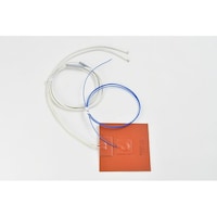 ThreeHigh シリコンラバーヒーター 【熱電対1m、リード線延長1m】 100V 80W 100mm×100mm SR10080100100K1