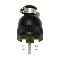 ジンボ 接地形ゴムプラグ 250V 黒 1131