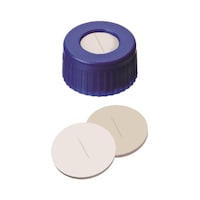 LaPhaPack シリコン/PTFE セプタム付キャップ スリット入 青 ベージュ/白 1000個入 09041534