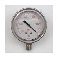 長野 グリセリン入圧力計(100Φ) 0.1ー0MPa 真空計(負圧計) GV42193