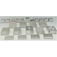 日伸理化 NDM01/NDM11/NDC100共通アルミブロックマイクロチューブ用1.5mL×6本+0.5mL×12本 NDBM1.5×6+M0.5×12