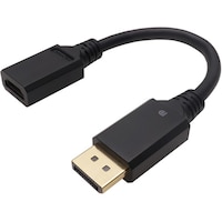 ホーリック DisplayPort→HDMI変換アダプタ 10cm DisplayPortオスHDMIメス 4K/60p対応 DPHAF807BB