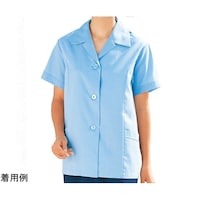 ミドリ安全 レディース春夏作業服 半袖スモック WS2100上 サックス 3Lサイズ WS2100UE3L