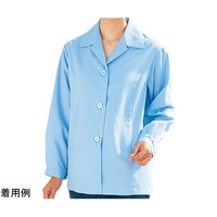 ミドリ安全 レディース春夏作業服 長袖スモック WS2110上 サックス Lサイズ WS2110UEL
