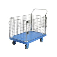 カナツー ダイヤモンドカー静音シリーズ 300kg 金網枠付き 固定式ハンドル PLA300AMIM1G