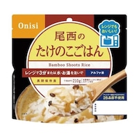 尾西食品 80gレンジ+(プラス)アルファ米 単品 たけのこごはん ※2袋以上から注文可能(販売価格は1袋単位の価格)