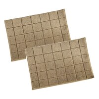マルナカ 日本製 抗菌防臭&吸水速乾バスマット レチカータ 45×60cm ベージュ 2枚入 6712