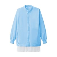 ミドリ安全 食品産業向け作業服 ベルデクセル 男女共用ブルゾン+(プラス) F18A083B ブルー 3Lサイズ F18A083B3L