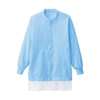 ミドリ安全 食品産業向け作業服 ベルデクセル 男女共用ブルゾン F16A079B ブルー 3Lサイズ F16A079B3L